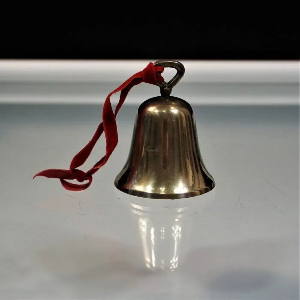 Vintage 1978 Christmas Bell Ornament Raimond Silver Plate Butler Dinner Bell